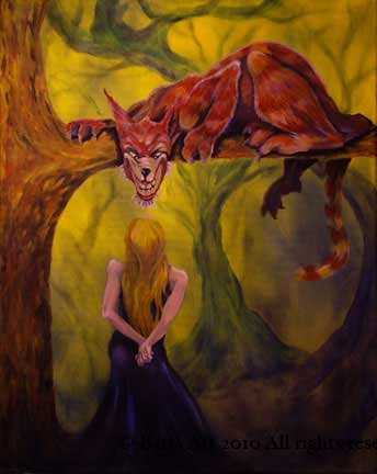 alice and the cheshire cat