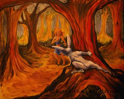 alice and the white rabbit